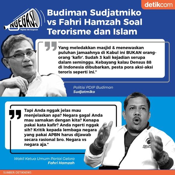 Budiman Sudjatmiko vs Fahri Hamzah Soal Terorisme dan Islam