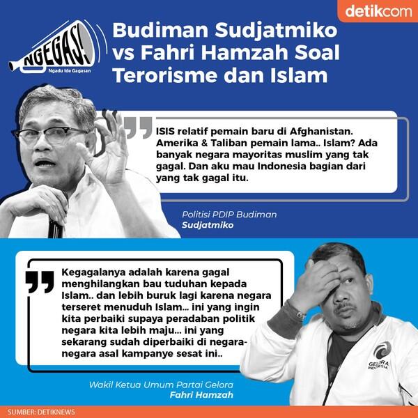 Budiman Sudjatmiko vs Fahri Hamzah Soal Terorisme dan Islam