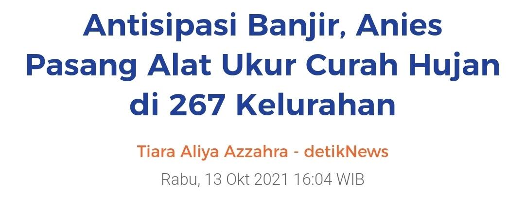 Saran Peneliti ke Anies: Jangan Kerja Penanganan Banjir Saat Musim Hujan