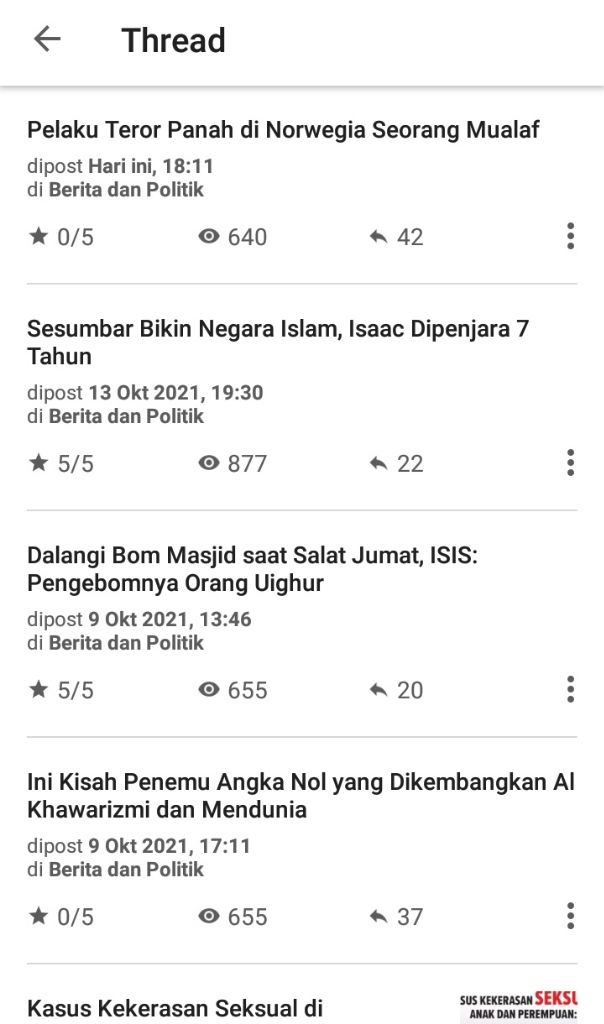 Izin tanya Mod, Min perihal Posting tidak sesuai kategori di forum berita Politik 