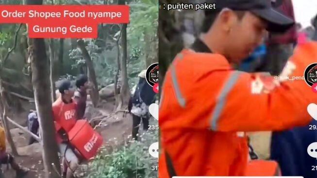 Totalitas Kerja, Kurir Antar Makan Sampai ke Puncak Gunung Gede