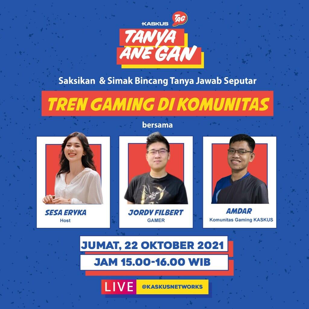 Jumat ini, TAG Bakalan Ngobrol Soal Competitive Gaming, yang mau Tanya Mampir Gan!