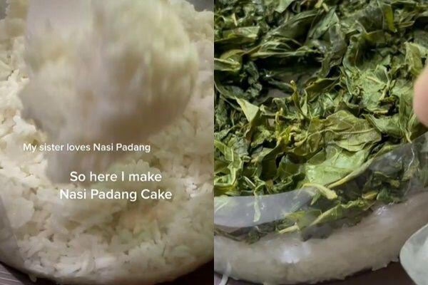 Viral Adik Bikin Kue Ultah Dari Nasi Padang Untuk Kakak, Hasilnya Mind Blowing