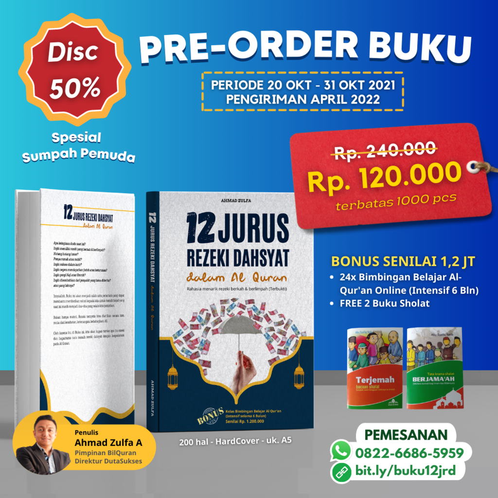 OPEN PRE-ORDER Buku 12 Jurus Rezeki Dahsyat dalam Al Quran