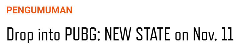 PUBG New State Luncurkan Technical Test di 29 - 30 Oct. 2021 & Global di 11 Nov. 2021