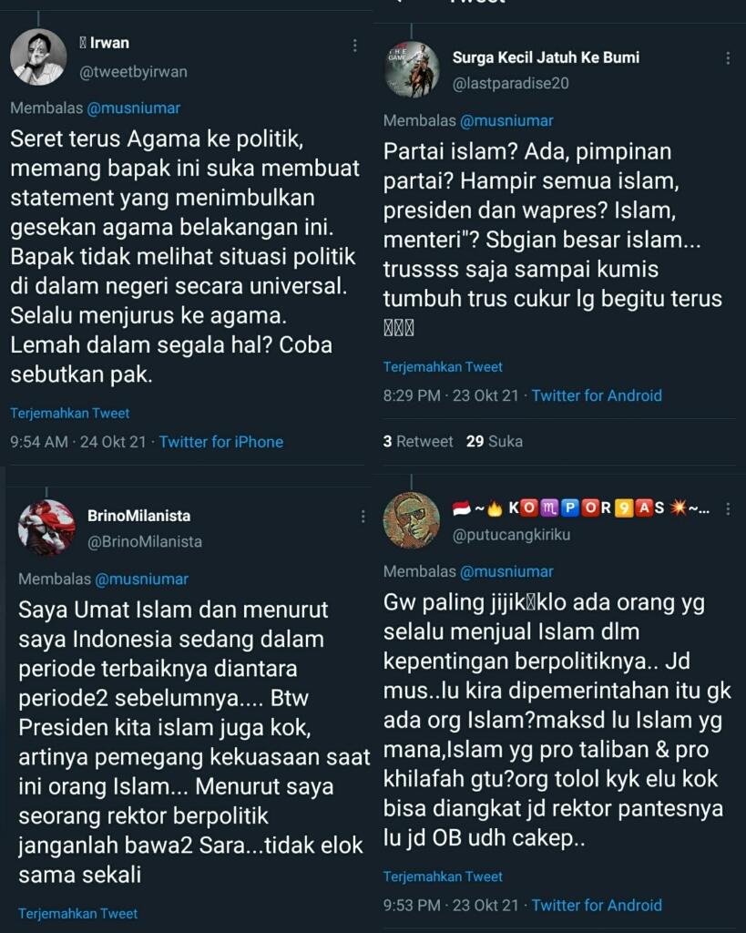 Gegara Sebut Umat Islam Lemah dalam Segala Hal, Musni Umar ‘Banjir’ Kritikan Netizen