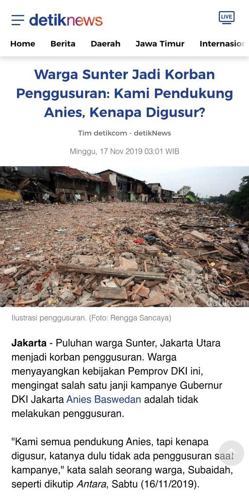 Bantah Catatan LBH Jakarta soal Penggusuran di Jakarta, Pemprov DKI: Itu Penertiban