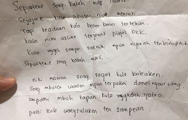 Sepucuk Surat dari Pencuri