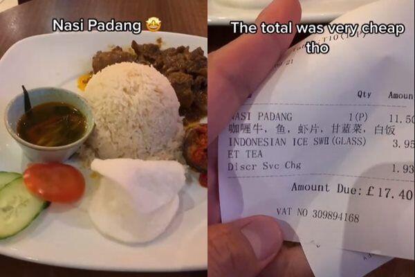 Viral! Gegara Homesick, Pria ini Beli Nasi Padang di London, Harganya Bikin Nangis