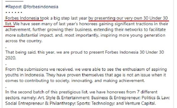 Misteri tentang Cucu Menko Luhut dan Forbes 30 Under 30