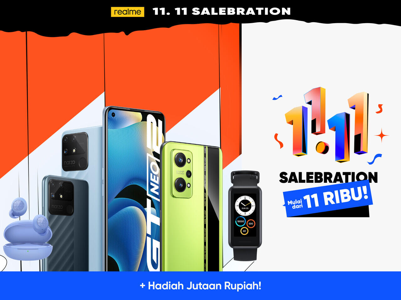 Sambut 11.11, realme Siap Rilis Dua Jagoan Baru, realme narzo 50A & realme narzo 50i!