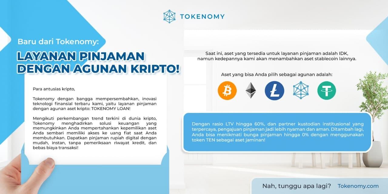 BARU DARI TOKENOMY: LAYANAN PINJAMAN DENGAN AGUNAN KRIPTO!