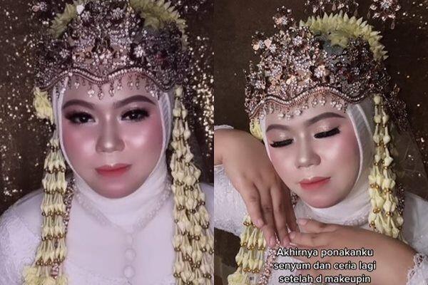 Viral Pengantin Nangis H-1 Belum Dapat MUA, Hasil Make Up Dadakan Bude Disorot