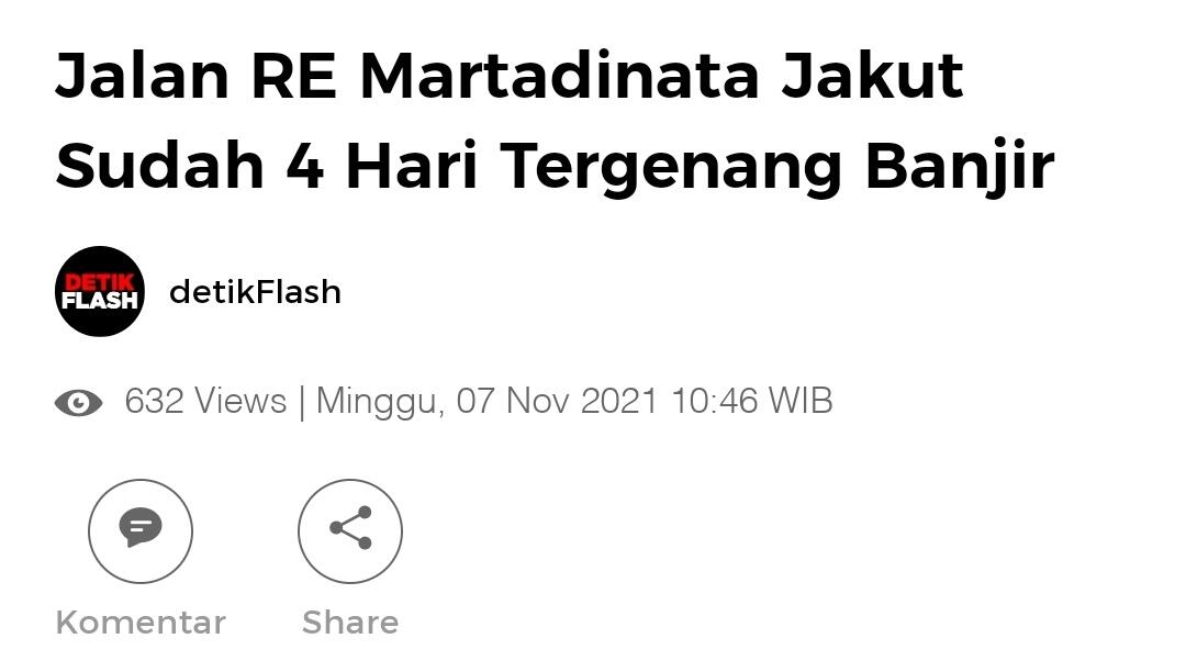 Sudah Tiga Hari Jalan RE Martadinata Digenangi Banjir Rob