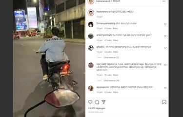 Tidak Pakai Helm Dijalan, Alasan Kenapa Pemotor Enggak Pakai Helm