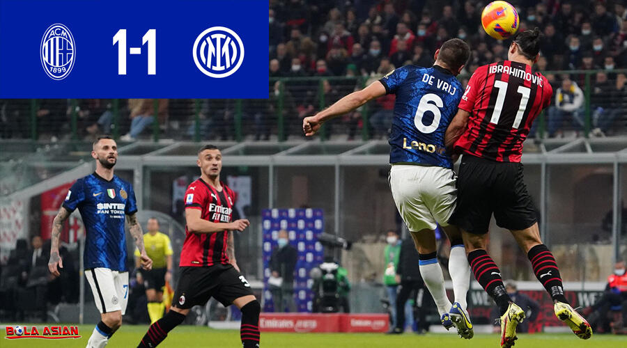 Hasil Liga Italia: AC Milan vs Inter Milan 1-1
