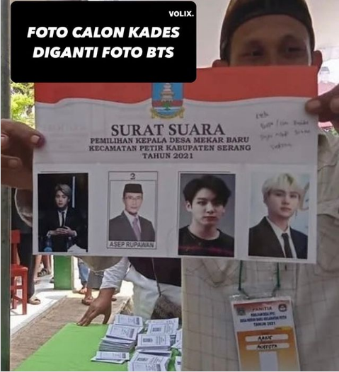 Foto BTS Muncul saat Pemilihan Kepala Desa!