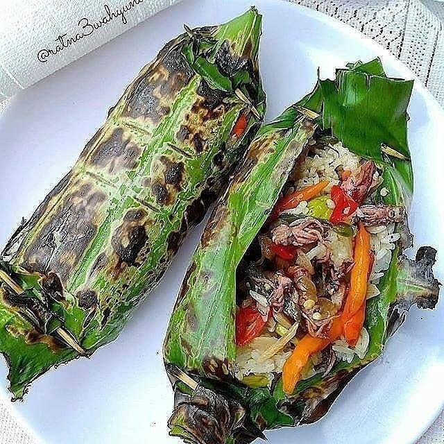 Resep Nasi bakar Cumi Asin Pedas