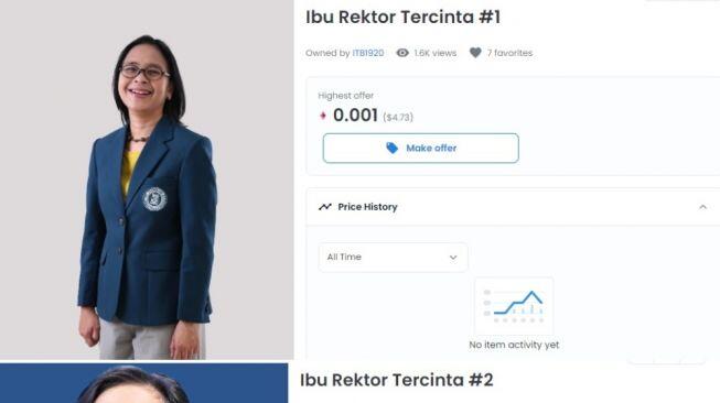 Viral Foto Rektor ITB Dijual Jadi Aset NFT di OpenSea, Diduga Bentuk Protes Mahasiswa