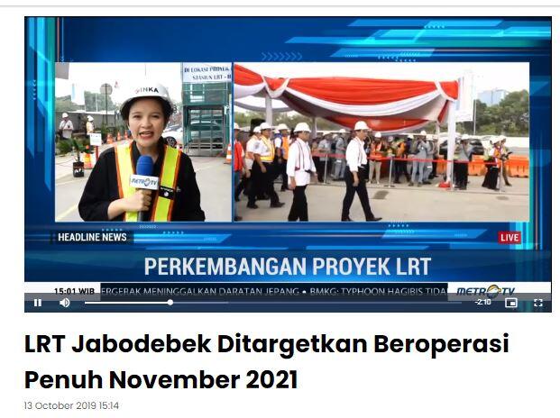 Setelah Kereta Cepat, Pemerintah Suntik Dana Proyek LRT Jabodetabek