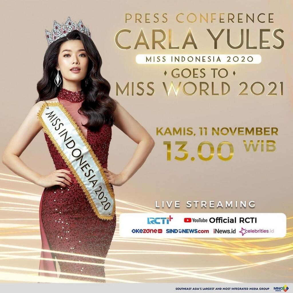 Carla Yules, Gadis Indonesia Yang Digadang-gadang Raiih Mahkota Miss World 2021