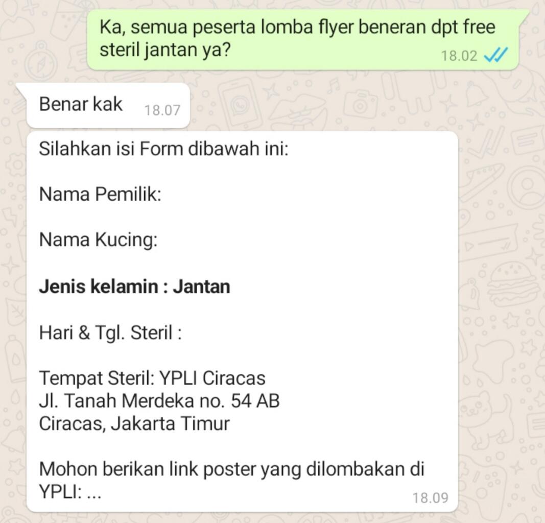 IG Live Bersama Vet Berbuah giveaway