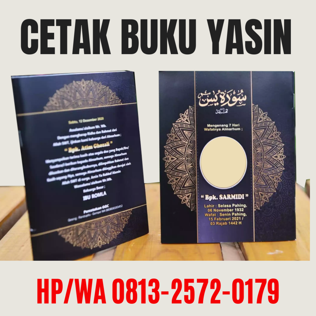 Cetak Buku yasin dan tahlil