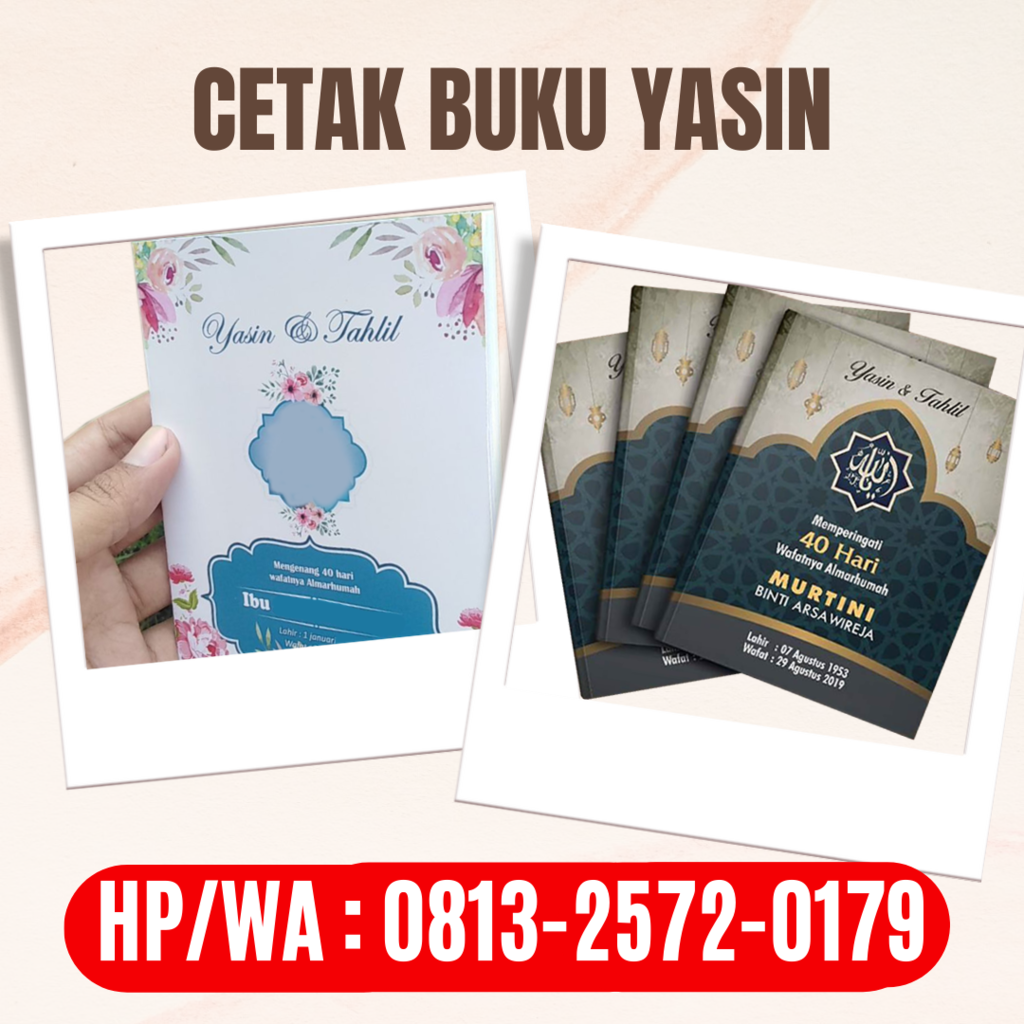 Cetak Buku yasin dan tahlil