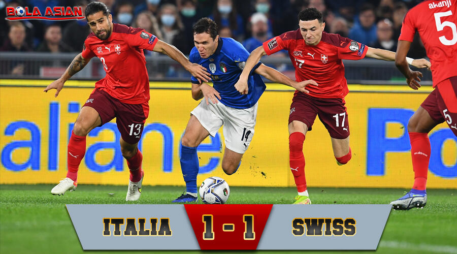 Hasil Italia vs Swiss : Skor 1-1