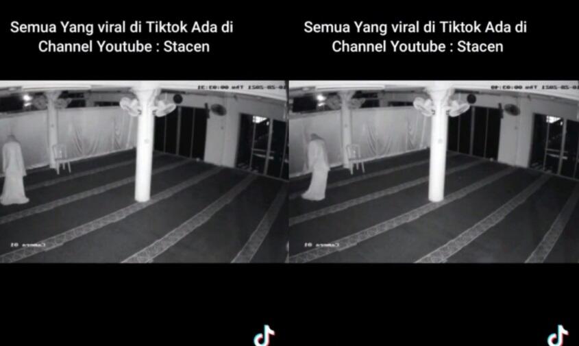 Penampakan Makhluk Aneh Salat di Musholla, Netizen Duga Jin