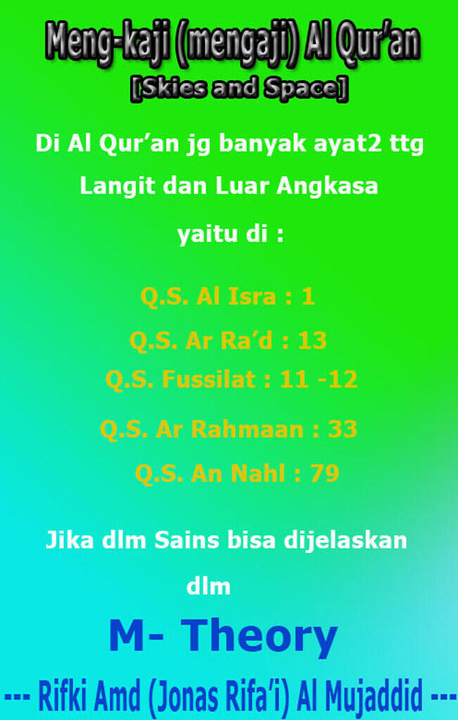 (Muhasabah)Islam... Agama yg Universal, Humanis &amp; Inklusif PLUS Agama yg BerSains...!