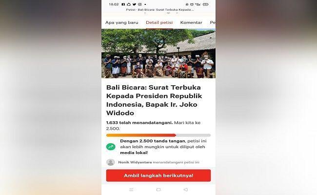 Presiden Jokowi, Ini Ada Petisi Dari Bali Bangkit, Mohon Dibaca Pak!!