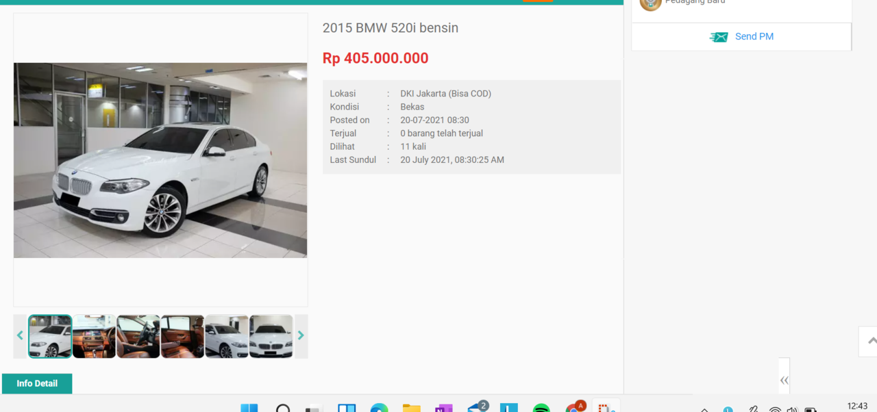 2015 BMW 520i bensin