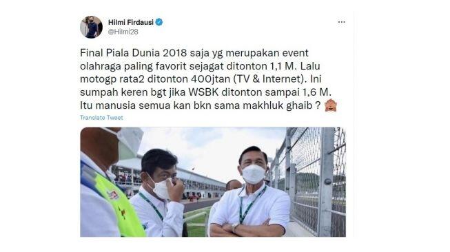 Luhut Klaim WSBK Ditonton 1,6 M, Ustaz Hilmi: Itu Manusia atau Makhluk Gaib?