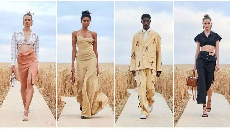 Sangat Unik, Fashion Show Digelar di Ladang Gandum!