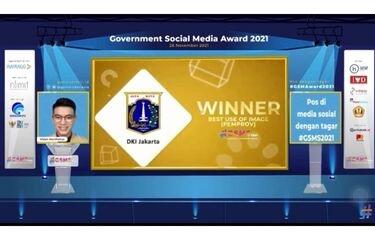 Kinerja Tim Medsos Memuaskan, Pemprov DKI Jakarta Raih Tiga Penghargaan GSMS 2021
