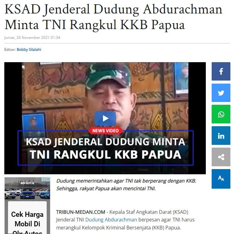 2 Prajurit TNI Ditembak Teroris KKB di Yahukimo, 1 Orang Gugur