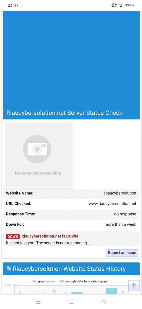 Riau Cyber Solution down, livechat ga bisa, whatsapp ga ada