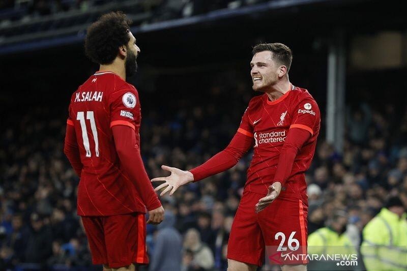 Liverpool Hempaskan Tuan Rumah Everton 4-1, Salah Semakin Menggila