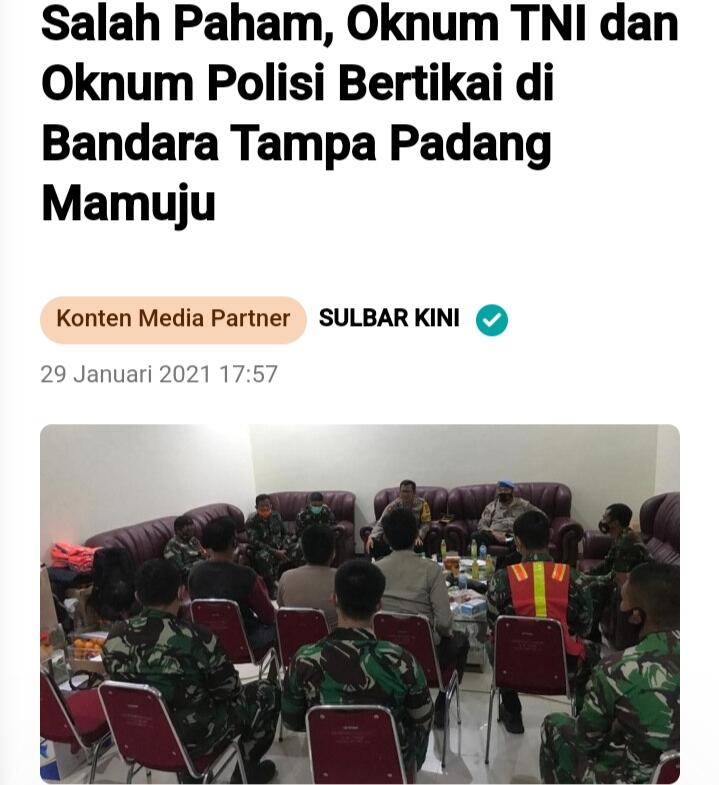 Kerap Terjadi Perkelahian Oknum Anggota TNI dan Polri, Degradasi Mutu Aparatur?