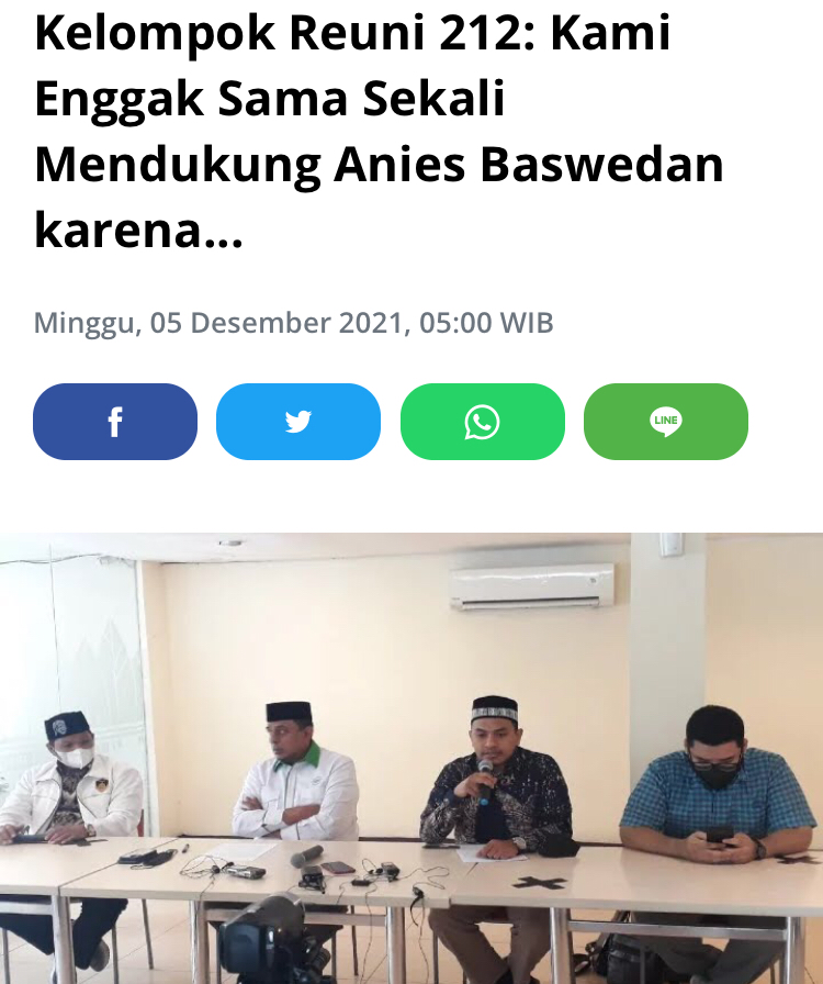 Kelompok Reuni 212: Kami Enggak Sama Sekali Mendukung Anies Baswedan 