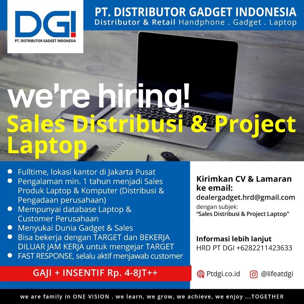 SALES DISTRIBUSI &amp; PROJECT - LOWONGAN KERJA