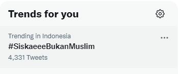 Siskaeee Bukan Muslim Trending Twitter, Netizen: Fitnah Terhadap Islam