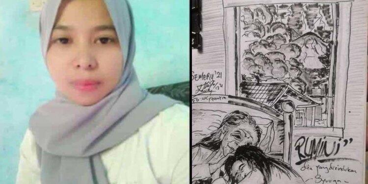 Sedih. Rumini Pilih Meninggal Bersama Sang Ibu Terkena Erupsi Semeru