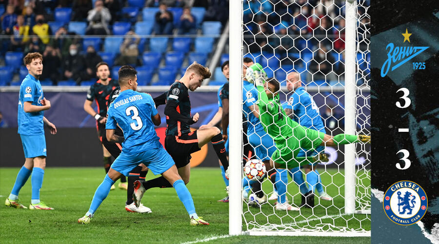 Hasil Pertandingan Zenit vs Chelsea : Skor 3-3