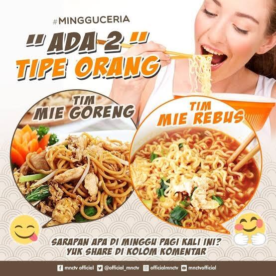 Pilih Mie Kuah Atau Mie Goreng?