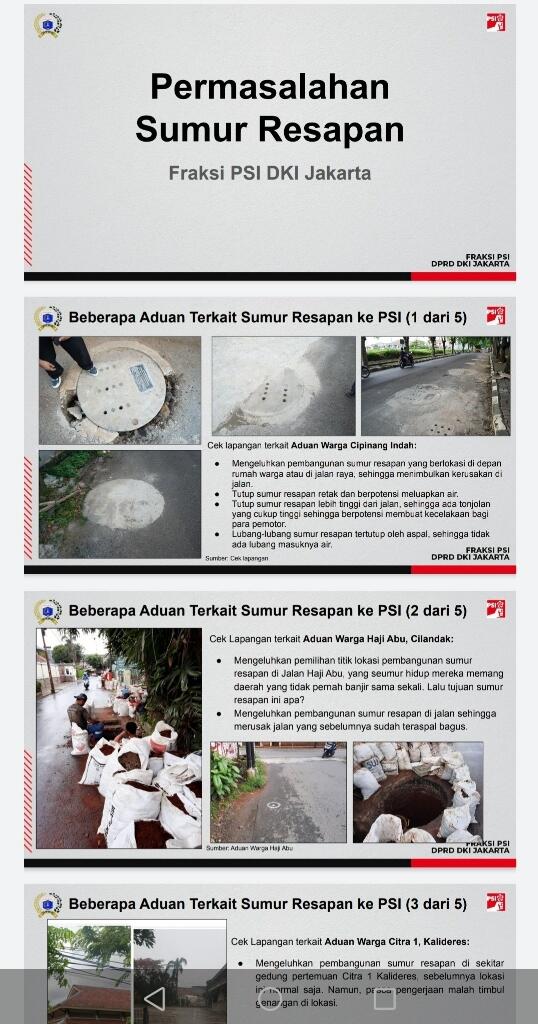 PSI Usulkan Bentuk Pansus untuk Usut Dana Sumur Resapan Rp411 Miliar