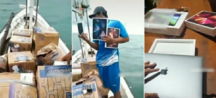 Viral Di TikTOk ! Niat Cari Ikan, Nelayan Malah Dapet Banyak ' IPHONE 13' Di Laut !