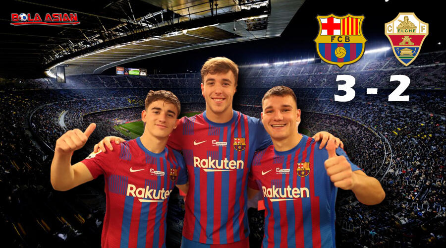 Hasil Pertandingan Barcelona vs Elche : 3-2