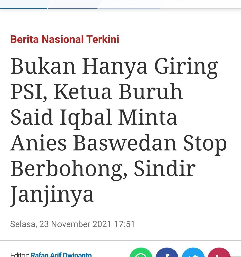 Sebut Putusan Anies Naikkan UMP DKI Tak Sesuai Aturan, Kemenaker Koordinasi dengan..